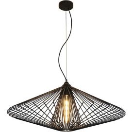 DAXOS pendule - 1x E27 - métal - max 60W -d800mm x 3130mm - noir