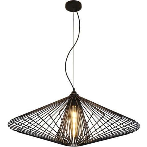 DAXOS pendule - 1x E27 - métal - max 60W -d800mm x 3130mm - noir