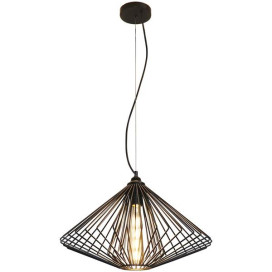 DAXOS lustre noir 1x E27 noir diam 48
