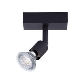 RUNE - 1x GU10 4,2W - 2700K - 140mm x 45mm x 100mm - dim - noir