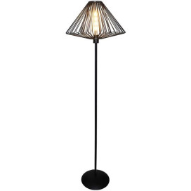 DAXOS lampadaire - 1x E27 - max 60W - métal -d480mm x 1710mm - noir