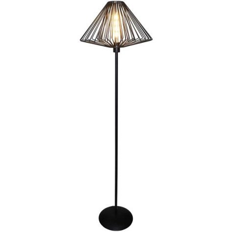 DAXOS lampadaire - 1x E27 - max 60W - métal -d480mm x 1710mm - noir