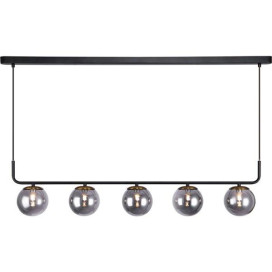 TSURU pendule - 5x G9 2,5W incl. - 210lm - 2700K - dim - noir mat / bronze
