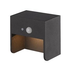 JARDIN applique - 2W - aluminium - 58lm - 3000K - 112mm x 113mm x 89mm - noir