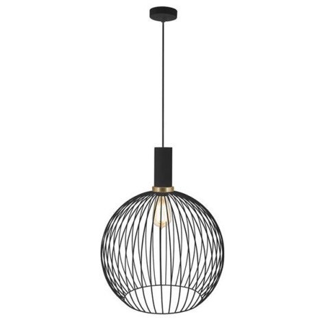 OONAH - 1x E27 - max 60W - 350mm x 440mm - câble noir 3m - noir / or