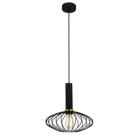 OONAH - 1x E27 - max 60W - 290mm x 300mm - câble noir 3m - noir / or