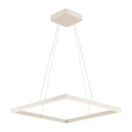GURI pendule - 64W - alu/plexi - 3575lm - 3000K - 600mm x 600mm - dim - blanc