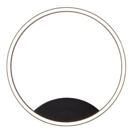 ORSO plafonier - 25W - aluminium - 805lm - 3000K -d400mm x 41mm - dim - noir