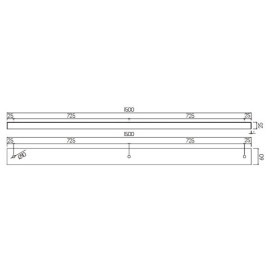 Base de construction lâche pour pendules 3x, blanc, 150cm
