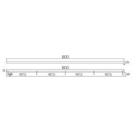 Base de construction lâche pour pendules 5x, blanc, 180cm