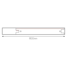 INFINITUS Profiel + 1F track 1,8m blanc + accesoires