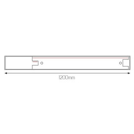 INFINITUS Profiel + 1F track 1,2m blanc + accesoires