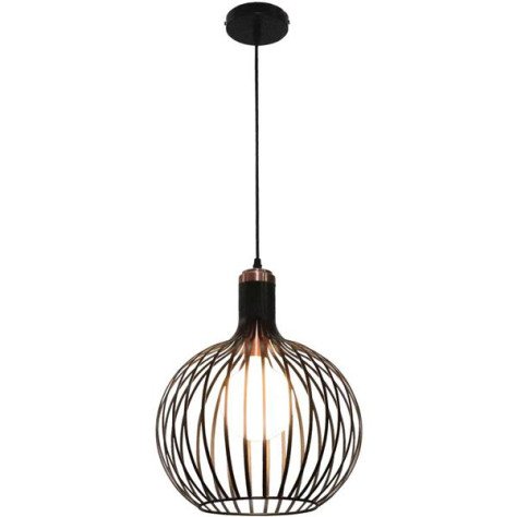 RAGA 1x E27 suspension noir+cuivred35cm