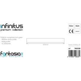 INFINITUS Profilé 3m - vide noir