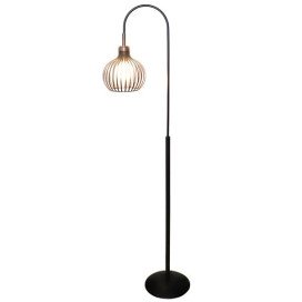 RAGA lampadaire 1x E27 noir + cuivre