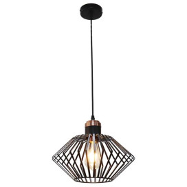 SHURU lustre noir 1x E27 noir + cuivre