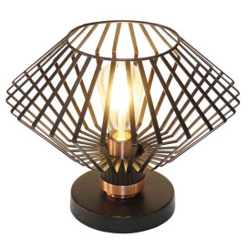 SHURU lampe de table 1x E27 noir + cuivre