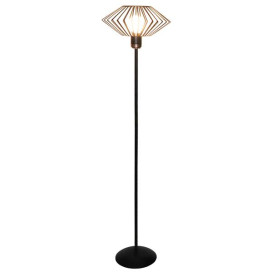 SHURU lampadaire 1x E27 noir + cuivre
