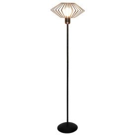 SHURU lampadaire 1x E27 noir + cuivre