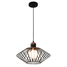 SHURU lustre noir 1x E27 noir + cuivre