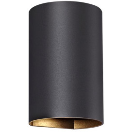 RADU Applique Mural Noir Ronde 2xGU10 excl (max 50W)