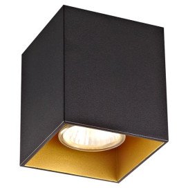BABAR plafonnier noir / or carré 1xGU10 excl (max 50W)