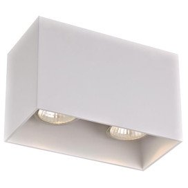 BABAR plafonnier blanc carré 2xGU10 excl (max 50W)