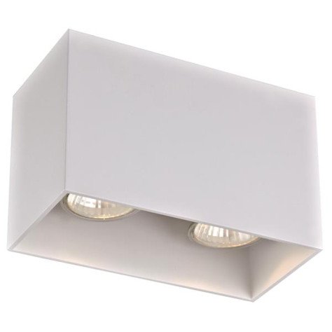 BABAR plafonnier blanc carré 2xGU10 excl (max 50W)