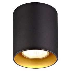 BABAR plafonnier noir / or ronde 1xGU10 excl (max 50W)