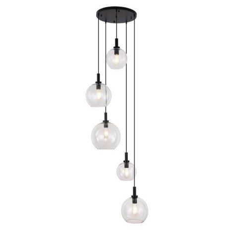 OSIRA Suspension E27 5L Noir + verre claire