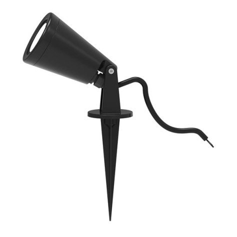 YAKU Pinspot IP65, zwart, GU10 excl