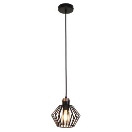 SHURU lustre 1x E27 noir + cuivre Ø16cm