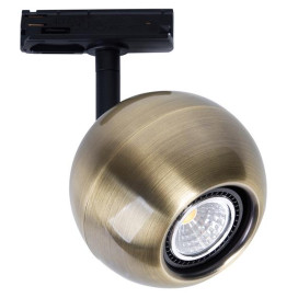 Triton monophase track spot noir / bronze