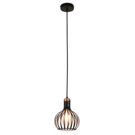 RAGA lustre noir 1x E27 noir + cuivre Ø16cm