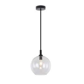 OSIRA Pendel E27 Zwart, clair glas Ø200mm