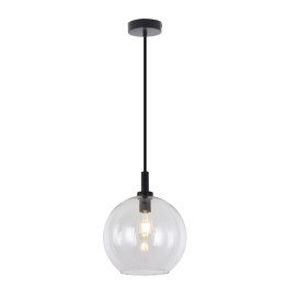 OSIRA Pendel E27 Zwart, clair glas Ø250mm