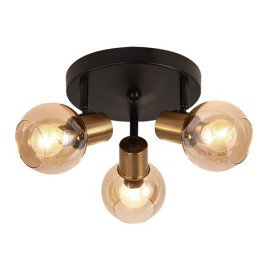 OSIRA Plafond licht 3x E14 amber glas