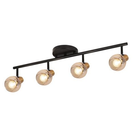 OSIRA Plafond licht balk 4x E14 amber glas