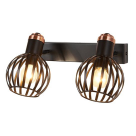 RAGA Wand licht 2x E14 zwart / brons