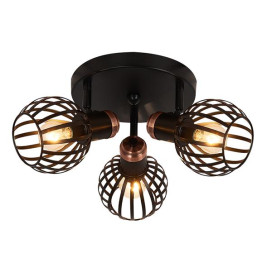 RAGA Plafond licht 3x E14 zwart / brons