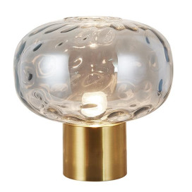OKIRU Tafellamp E27 Goud + as grijs glas Ø300mm