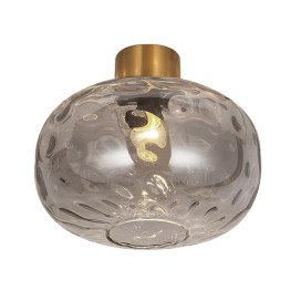 OKIRU Plafond lamp E27 Goud + as grijs glas Ø300mm
