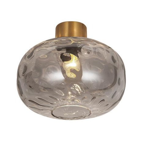 OKIRU Plafond lamp E27 Goud + as grijs glas Ø300mm