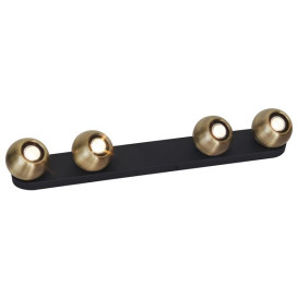 TRITON 4L riglette, GU10 (excl) noir / bronze