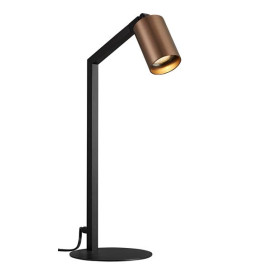 TABOO 1L GU10 (excl) noir + bronze brossé, lampe de table