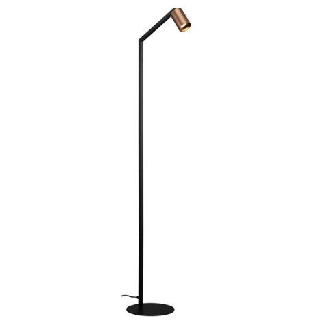 TABOO 1L GU10 (excl) noir + bronze brossé, lampadaire