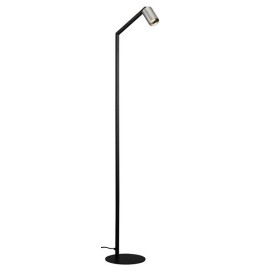 TABOO 1L GU10 (excl) noir + acier brossé, lampadaire