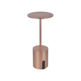 POPPY LED tafellamp 2W 180Lm IP44, herlaadbare batterij incl, koper