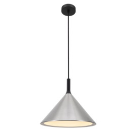 KOTO 1xE27 Pendel Ø295mm zilver / zwart / wit