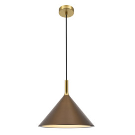 KOTO 1xE27 Pendel Ø295mm brons / goud / wit